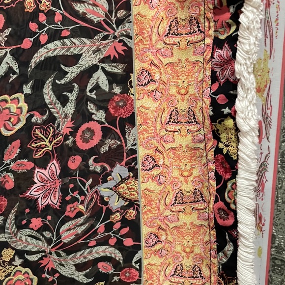 Kori America XL semi sheer duster with short fringe detail - Picture 5 of 9